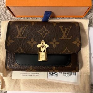 Louis Vuitton Black Leather Wallet
